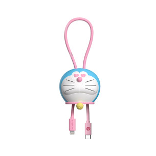 Rock - Doraemon Doll C To L 27W Data Cable 30cm - Pink