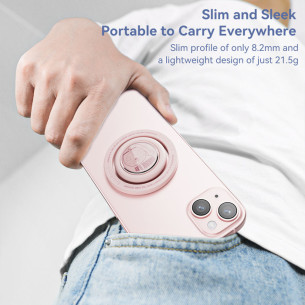 Rock - N10 Doraemon Magnetic Phone Ring Holder - Pink Rock - N10 Doraemon Magnetic Phone Ring Holder - Pink