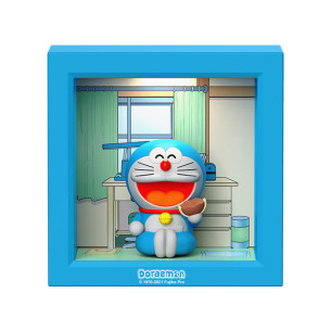 Rock - Doraemon Photo Frame Night Light - Blue
