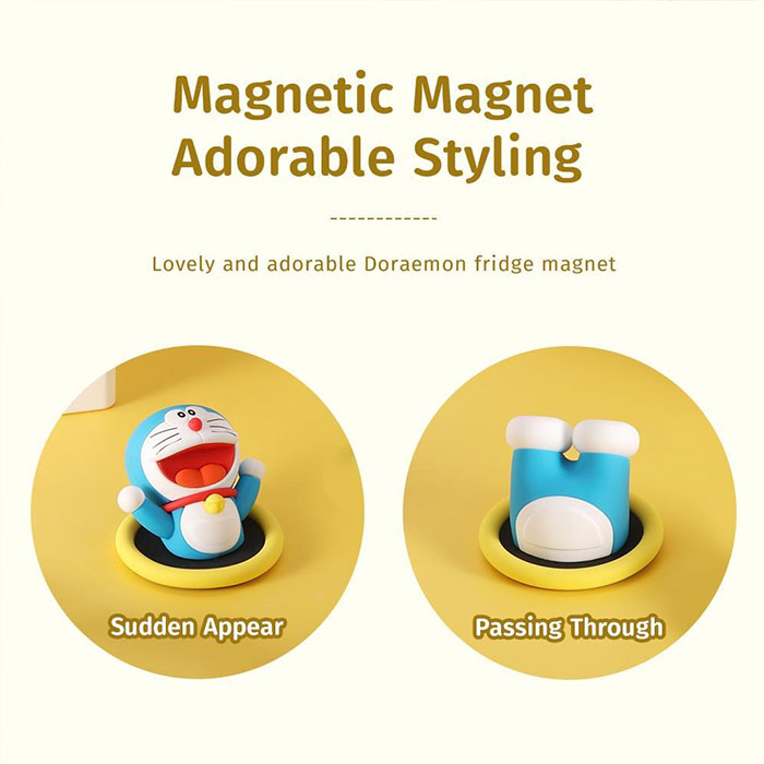 Rock - Doraemon Pass Loop Fridge Magnet - Sudden Appear 