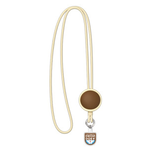 Rock - Doraemon Silicone Doll Lanyard - Beige