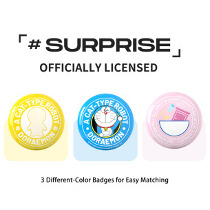 Rock - Doraemon Napoleon Storage Bag Apricot - Beige