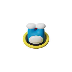 Rock - Doraemon Pass Circle Magnetic Sticker - Universal