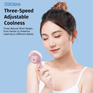 Rock - Doraemon Bubble Mini Handheld Fan - Pink