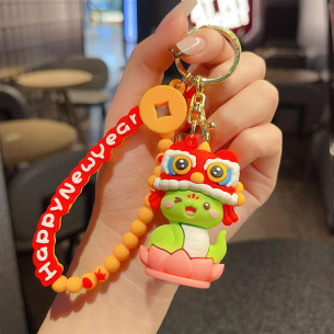 Móc Khoá trang trí Tết -  Snake Dancing Lion