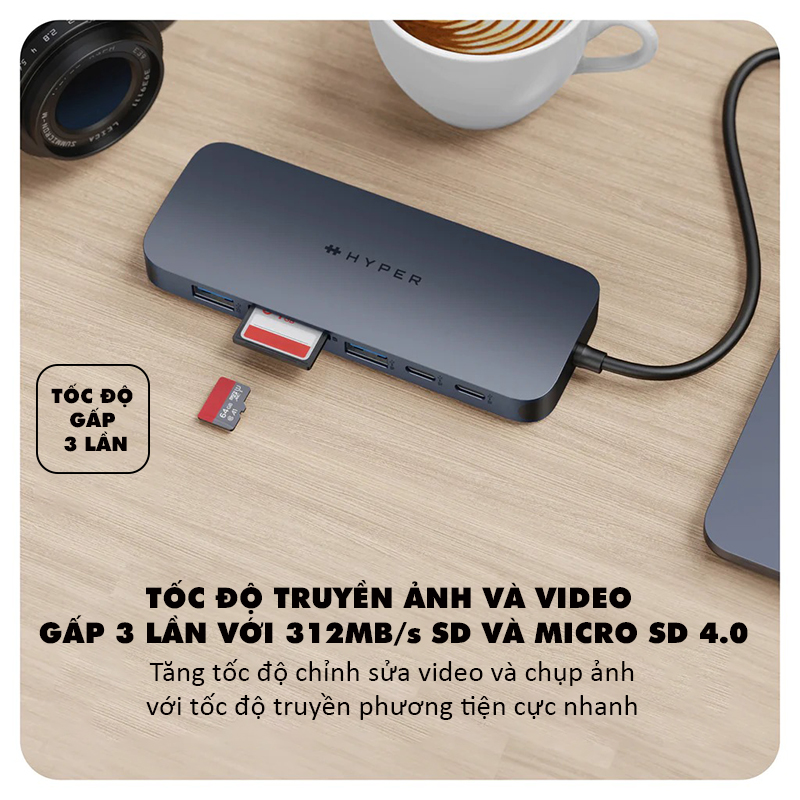 HyperDrive Next 11 Port Dual 4K60Hz HDMI USB-C Hub