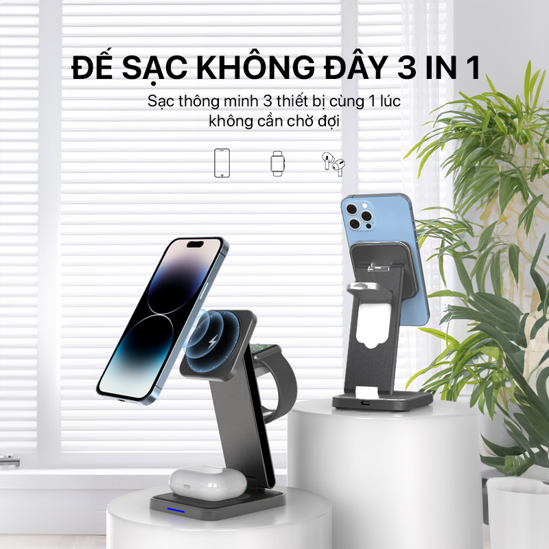 philips magnetic stand 3 in 1 wireless charging 01