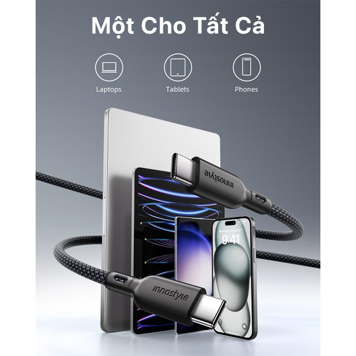 cap innostyle powernova usb c to usb c 1.5m 240w 42