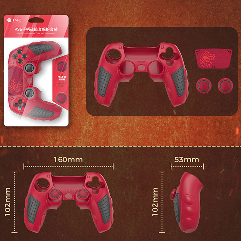 iine silicon dualsense ps5 with analog caps monster hunter wild edition 03