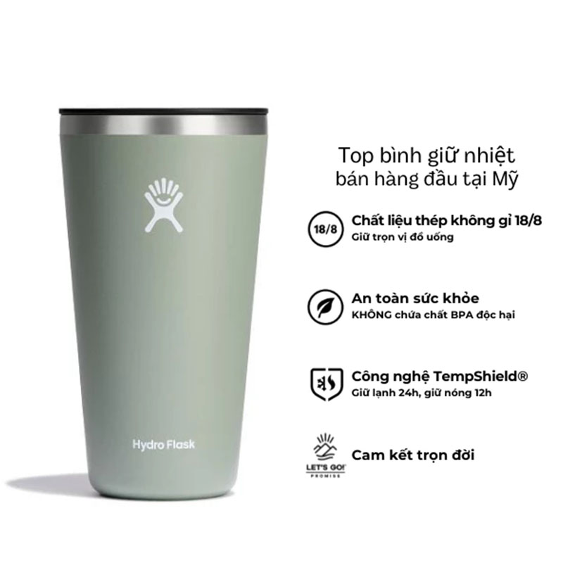 ly nuoc giu nhiet hydro flask all around tumbler press in lid 20 oz 591ml 01