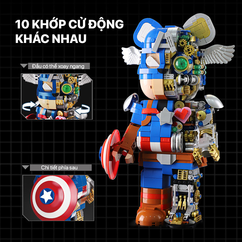 mo hinh lap ghep bear robot captain america 18809 02